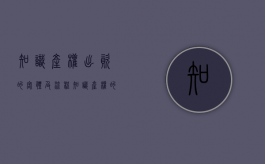 知识产权出资的客体及流程（知识产权的出资）