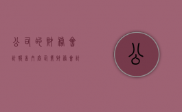 公司的财务会计报告内容（企业财务会计报告编制要求）
