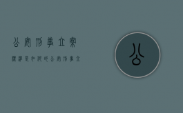 公安刑事立案标准是如何的（公安刑事立案条件）