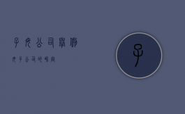 子母公司举例（母子公司的界定）