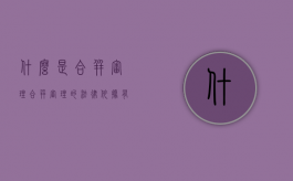 什么是合并审理（合并审理的法律依据有哪些）