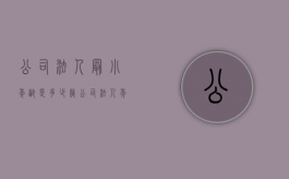 公司法人最小年龄是多少岁（公司法人年龄不能超过多少岁）