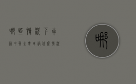 哪些情况下车祸中负全责（车祸什么情况下负全责）