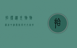 拾得遗失物物权法中相关制度的内容（拾得遗失物属于有权占有吗）