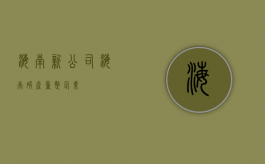 海南新公司（海南破产重整企业）