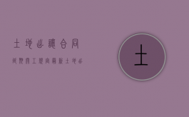 土地出让合同延期开工规定最新（土地出让合同延期开工规定文件）