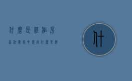 什么是经租房产（法律当中规定什么是经租房？）
