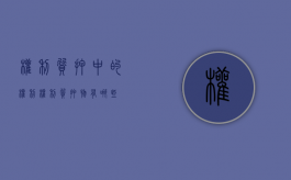 权利质押中的权利（权利质押物有哪些）