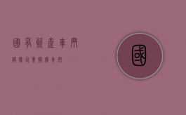 国有资产车辆报废（企业报废车辆）