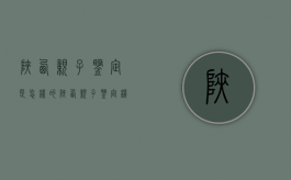 陕西亲子鉴定是怎样的（陕西亲子鉴定机构有哪些）