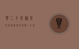 买二手房验房时要注意哪些问题（二手房交易验房流程）
