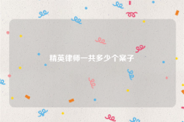 精英律师一共多少个案子