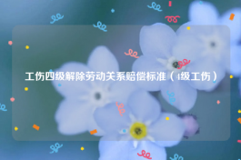 工伤四级解除劳动关系赔偿标准（4级工伤）