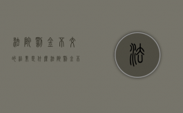 法院罚金不交的结果是什么（法院罚金不交的结果是什么样子的）