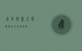 飞车抢夺立案标准（飞车抢夺案例）