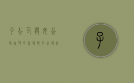 子公司与母公司合并（子公司的子公司合并报表）