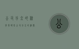公司分立的条件有哪些（公司分立的相关规定）