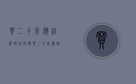 买二手房应注意哪些问题（买二手房应该注意哪些细节）