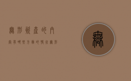 无形资产的内容有哪些方面的特征（无形资产的范畴）
