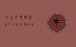 中小企业融资担保方式（中小企业融资担保方式有哪些）