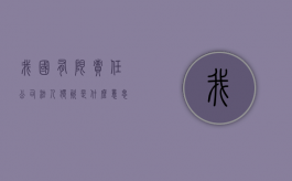 我国有限责任公司法人独资是什么意思啊（有限责任公司法人独资是国企吗?）
