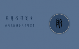 附属公司是子公司吗（附属公司是什么意思）