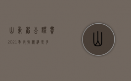 山东省公证费2021年收取标准是多少（山东省公证费2021年收取标准文件）