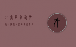外商投资企业审计相关司法解释（外商投资企业审计报告）