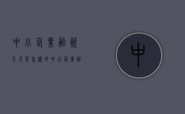 中小企业融资方式是怎样的（中小企业融资渠道有哪些）