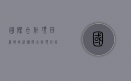 国际合作项目管理办法（国际合作项目指南）