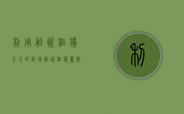 利用融资租赁方式的作用（融资租赁筹措原则）