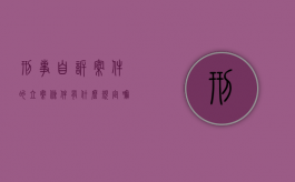 刑事自诉案件的立案条件有什么规定嘛（刑事自诉案例的立案条件）