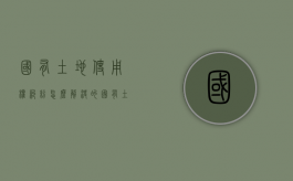 国有土地使用权纠纷怎么解决的（国有土地使用权纠纷怎么解决最有效）