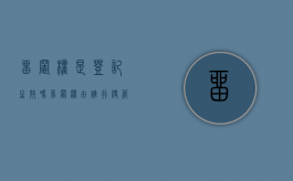 留置权是登记生效吗（留置权由谁行使管辖规定）