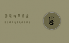 国企改革资产流失（国企改革导致国有资产流失）