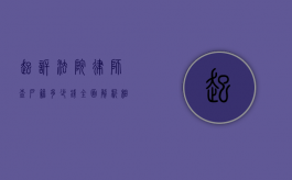 起诉法院律师查户籍多少钱？全面解析相关费用与流程