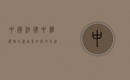 中国法律中埋藏物的规定是如何的（民法中的埋藏物）