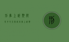 刑事上诉期限是多少天开庭（刑事上诉期限是多少天）
