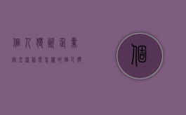 个人独资企业设立流程是怎样的（个人独资企业设立条件如何）
