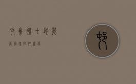 村集体土地能否办理抵押担保