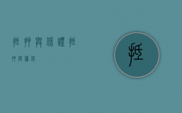 抵押与保证（抵押与担保）
