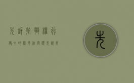 先诉抗辩权行使中的程序法问题（先诉抗辩权行使中的程序法问题研究）