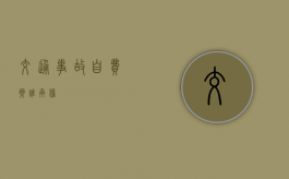 交通事故自费药谁承担