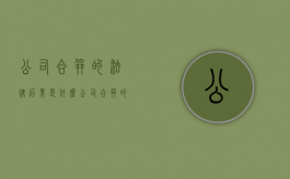 公司合并的法律后果是什么（公司合并的程序是怎样规定的）