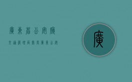 广东省公安厅交通管理局处长（广东公安厅交通管理局局长）