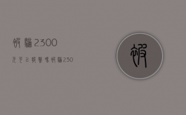 被骗2300元可以报警吗?（被骗2300块钱可以立案吗）