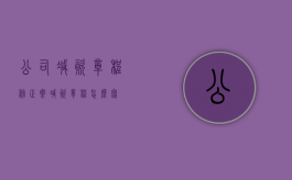 公司减资章程修正案（减资章程怎么写）