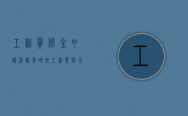 工程质保金申请流程有哪些（工程质保金规定文件）