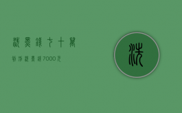 洗黑钱七十万判刑（洗黑钱7000元）