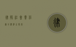 律师社会责任划分标准之探究